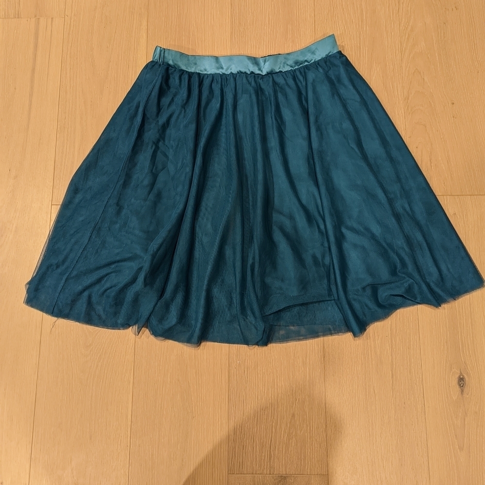 Elegant Teal Tulle Skirt